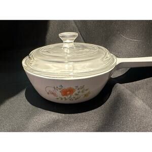 Corning Wildflower saucepan with lid retired pattern